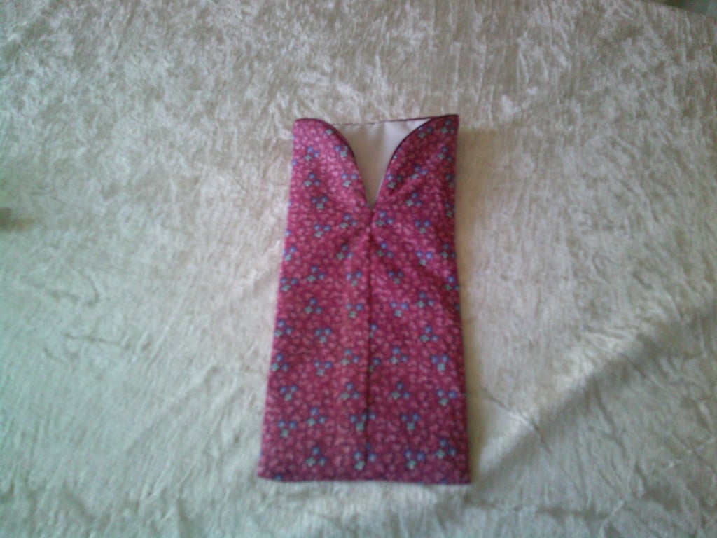 Tiny Blue Flowers on a Burgundy Background Glasses Case