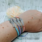 Handmade Angel Wing Adjustable Cord Bracelet – Boho Macramé Friendship Bracelet