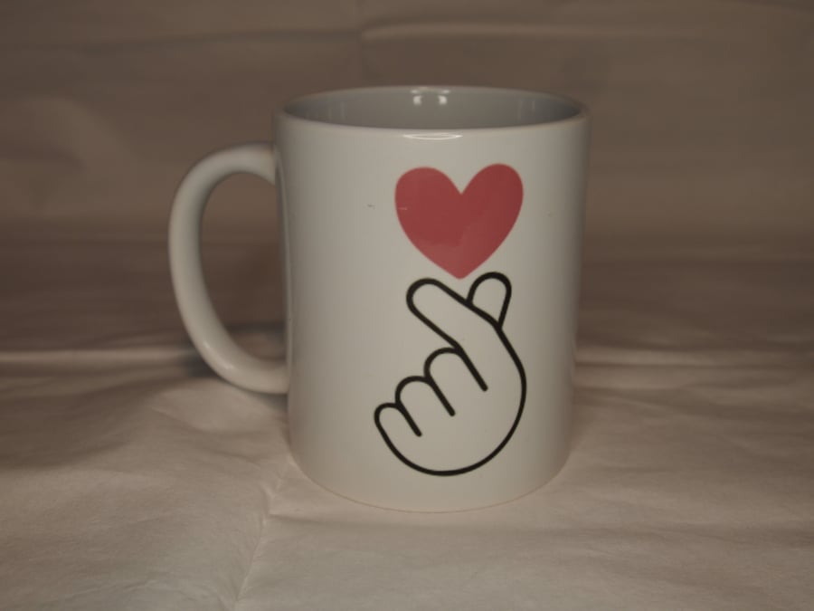 K-Pop Finger Heart Mug