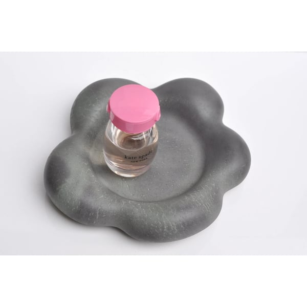 Concrete Candle Plate - Organic Pebble Key & Jewelry Tray