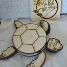 Wooden turtle coaster