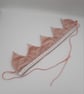 Crown - light pink velvet with white bells.  - Image 5