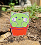 Cat Keyring, Cat Gift, Plant Keyring, Cat Birthday Gift, Cat Christmas Gift - Image 1