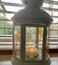 SALE ITEM! Tea-light lantern with decorated glass panels - Image 5