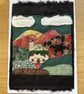 House in the mountains, textile hand embroidered 'new home'  keepsake card - Image 4