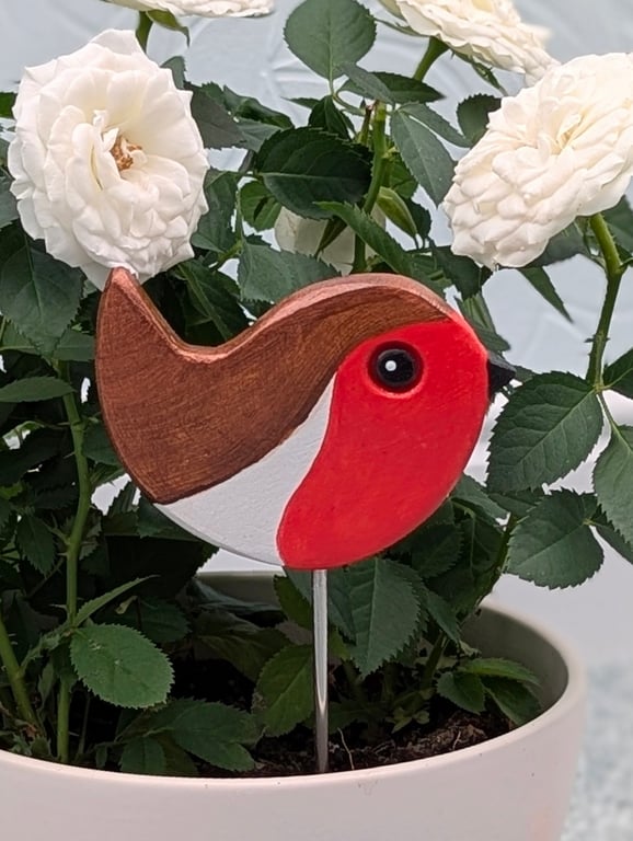 Robin clay decoration, Christmas decor, for indoor gardeners 