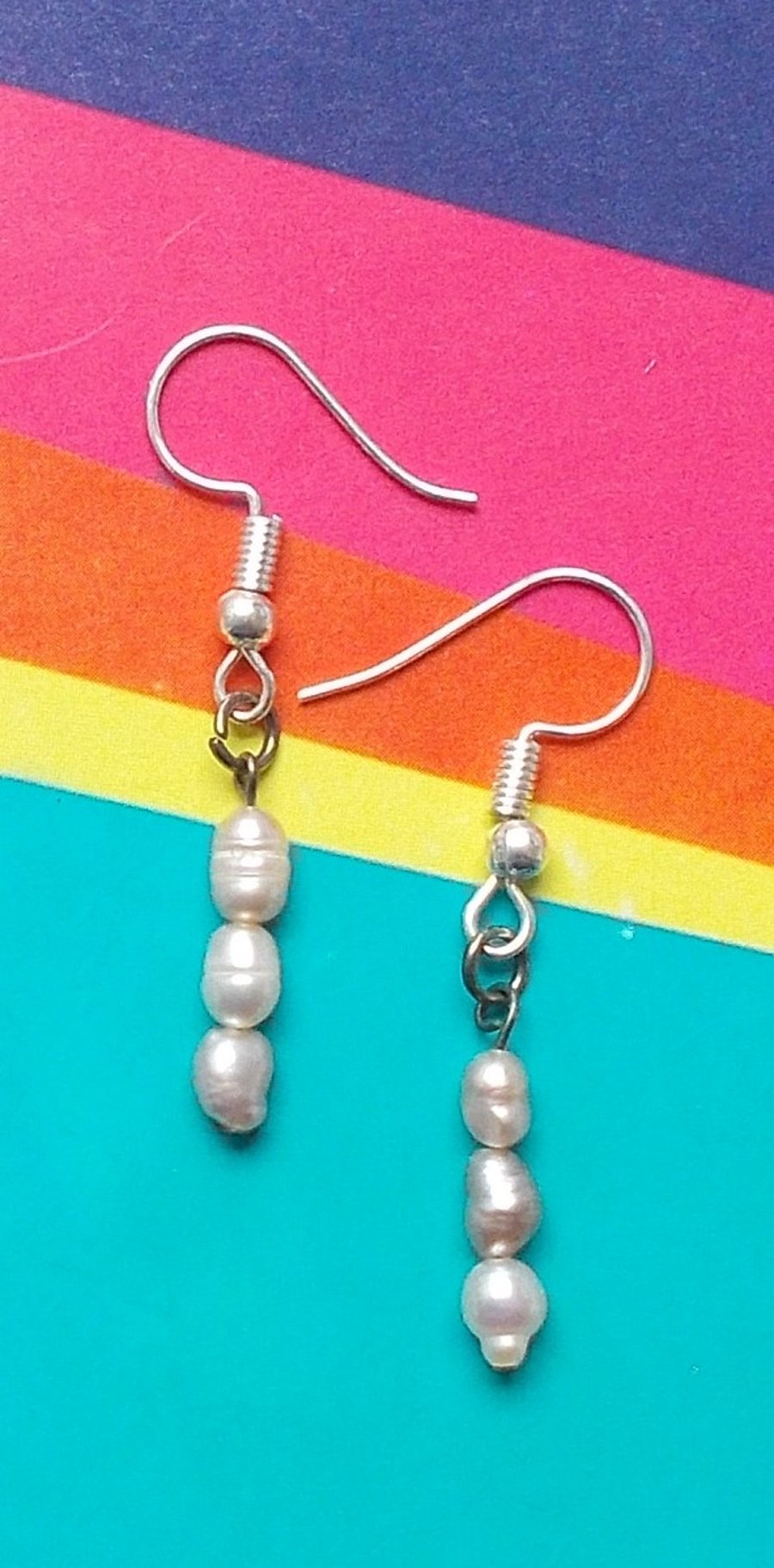 Tiny Nougats of Pearl Earrings