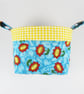Bright and Cheerful Patchwork Table Top Sewing Basket and Pincushion Set - Image 6