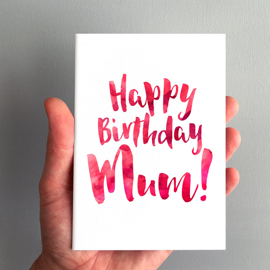 Happy Birthday Mum Greeting Card - Mother Birthday Card, Mummy, Card For Mum