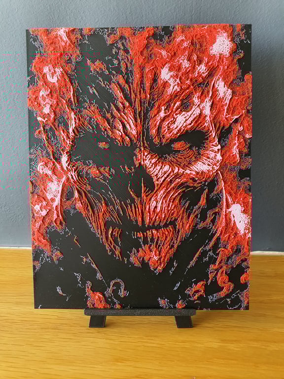 Vecna Stranger Things Hueforge Portrait 3D Printed Artwork Print
