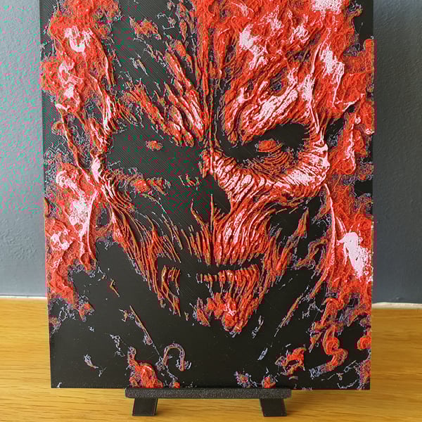 Vecna Stranger Things Hueforge Portrait 3D Printed Artwork Print