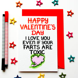 Funny Valentine's Day Card, Fart Valentines Card, Alternative Valentine Cards