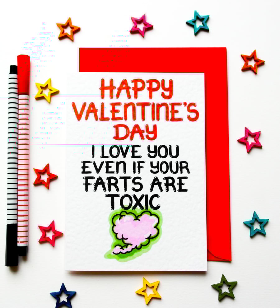 Funny Valentine's Day Card, Fart Valentines Card, Alternative Valentine Cards
