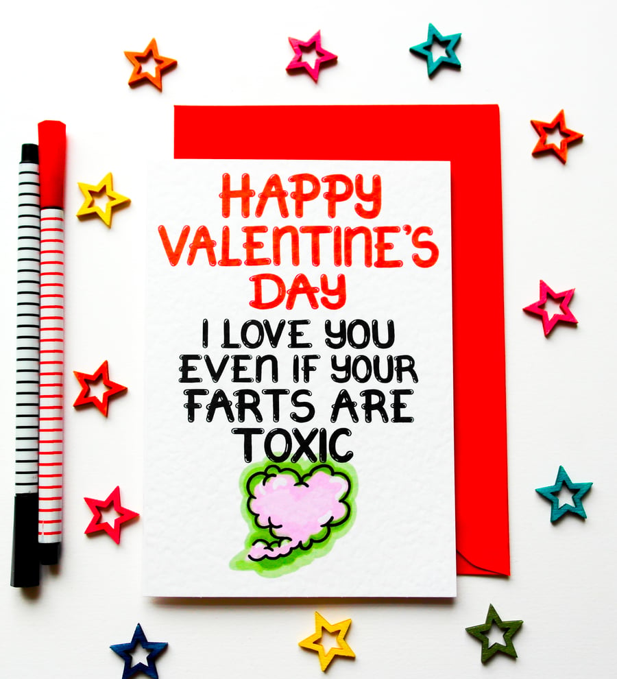 Funny Valentine's Day Card, Fart Valentines Card, Alternative Valentine Cards