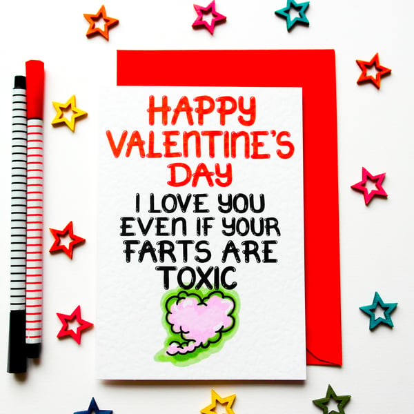 Funny Valentine's Day Card, Fart Valentines Card, Alternative Valentine Cards