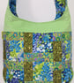 Big patchwork tote bag,blue and green flowers  - Image 8