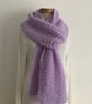  SCARF,' Atmosphere'. Alpaca, merino blend. Lilac .Supersoft. Lightweight.  - Image 5