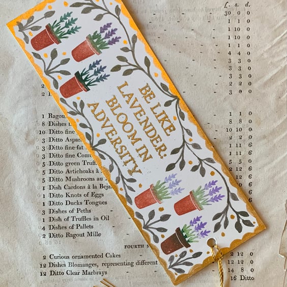Be Like Lavender Handmade Bookmark
