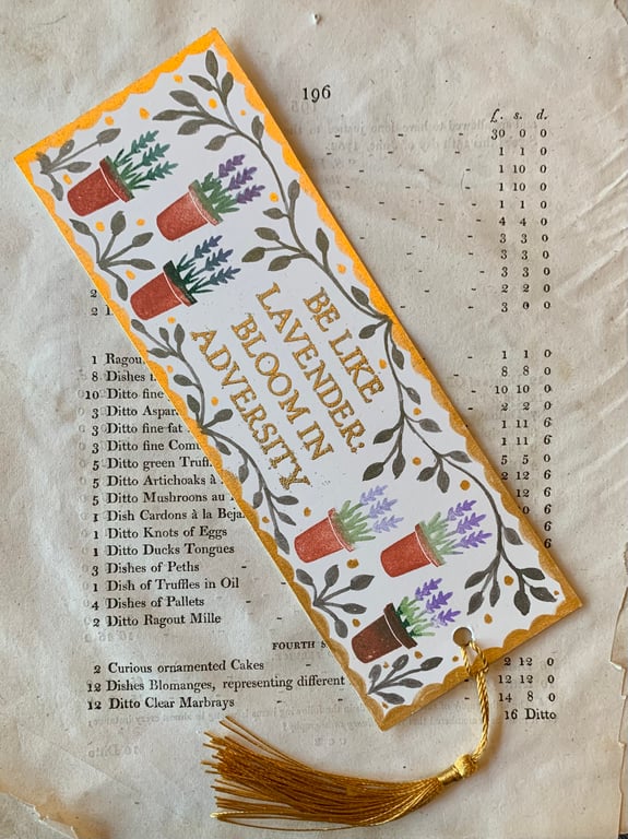 Be Like Lavender Handmade Bookmark
