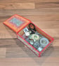 Container for small desk items - with lid and raised pattern - Image 4