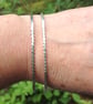 sterling silver oval bangle carved detail - Image 3