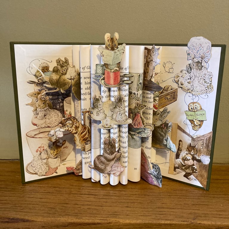 Beatrix Potter’s Tailor of Gloucester Book Sculpture