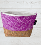 Makeup bags purple spots and cork  - Image 3