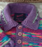 Baby Girl's Hand Knitted Cardigan  3-9 months size - Image 2