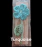 Crochet Flower Bookmark - Handmade with Stem & Leaf - Image 5