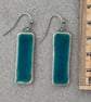 Handmade Ceramic Drop Earrings: Sea Blue Crackle Glazed Clay, Hypoallergenic Hoo - Image 9