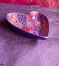 Pretty hand painted ceramic heart dish  - Image 3