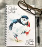 Puffin Billy Notebook, Notepad, A5 Size, Spiral bound, Wildlife Art Notebook, Pa - Image 4