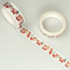 Red Fox pattern 15mm Washi Tape, 5m, Decorative Tape, Cards, Journals,