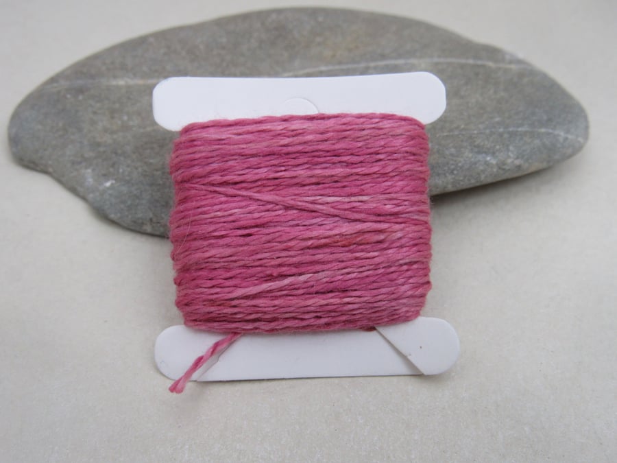 15m Natural Dye Cochineal Pink Pure Silk Embroidery Thread