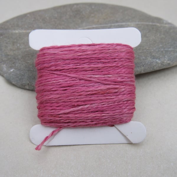 15m Natural Dye Cochineal Pink Pure Silk Embroidery Thread