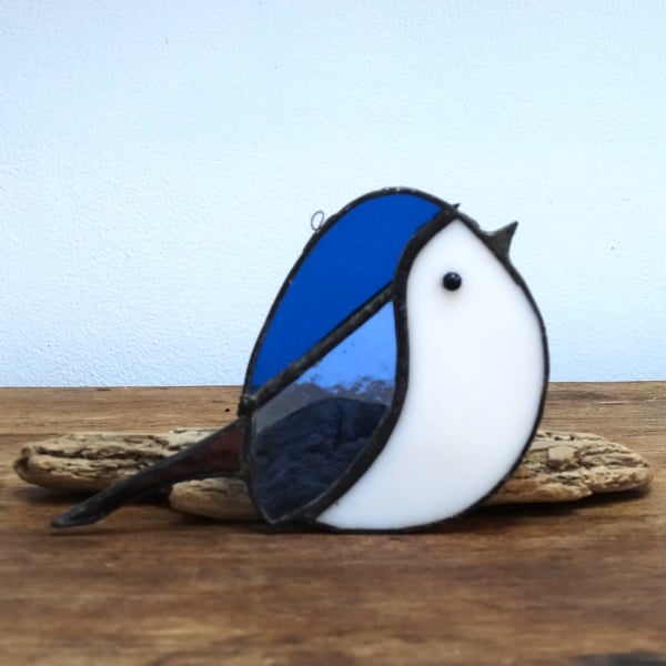 Stained Glass Blue bird Sun Catcher 