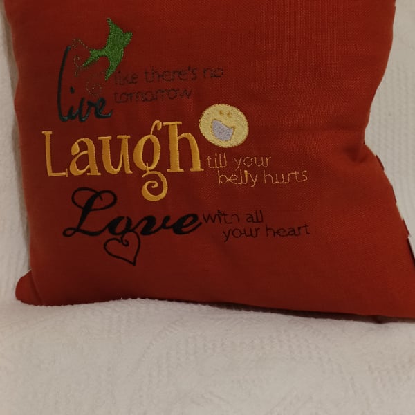 Live, laugh, love. Cushion cover