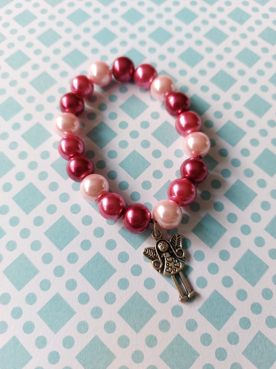 Pink Beaded Fairy Bracelet 