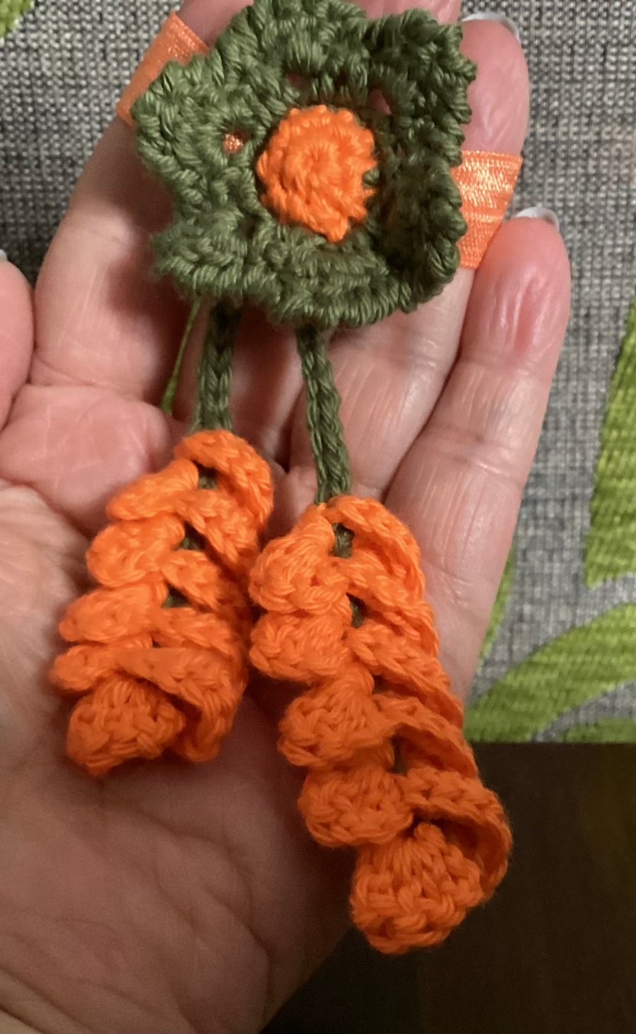 Crochet floral hair band