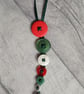 Trio of Festive Button Dangle Christmas Tree Decorations - Image 5