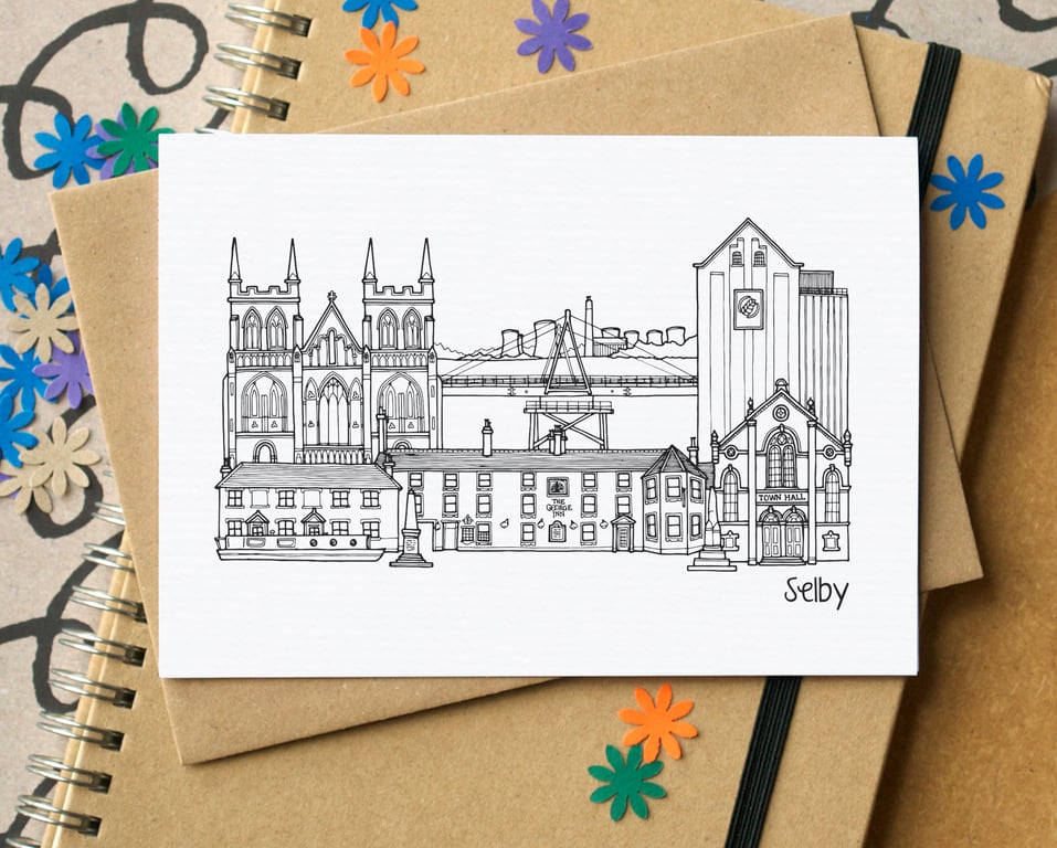 Selby Skyline Greetings Card