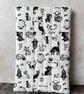 Cat Design Quilted Book Sleeve