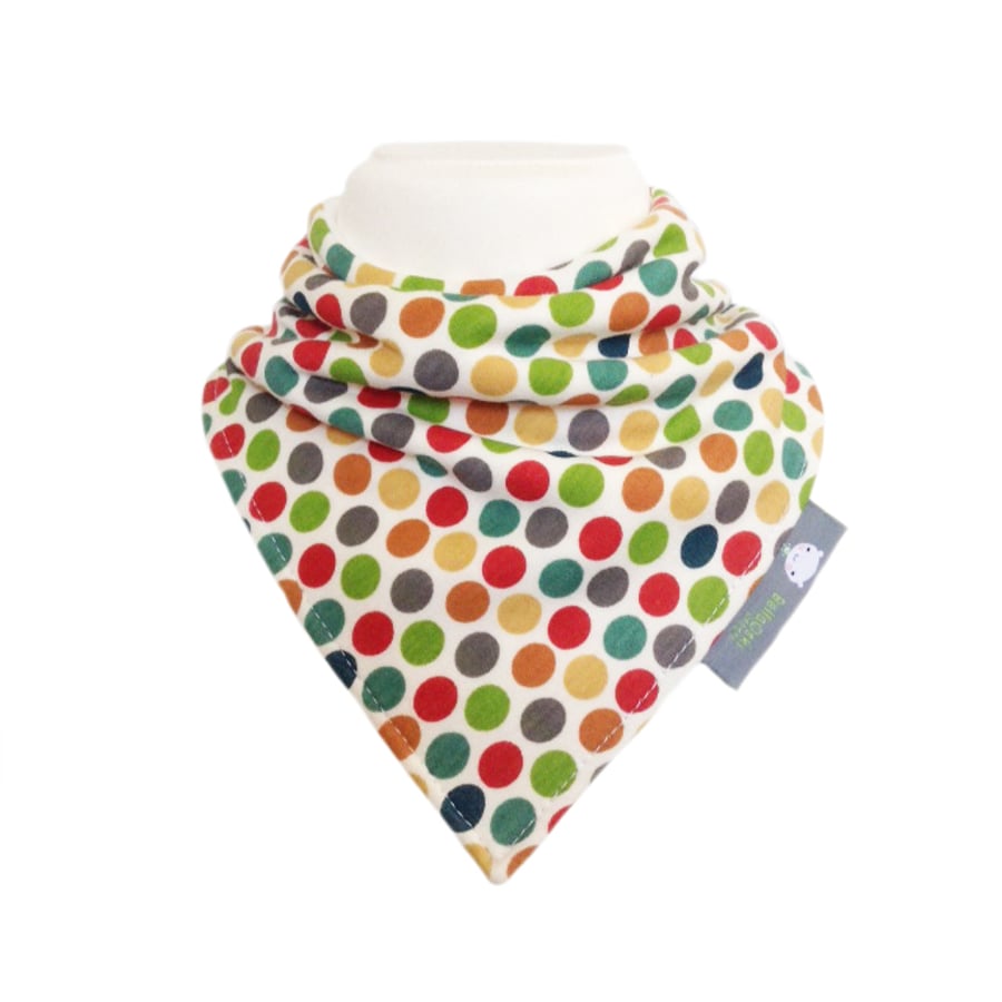 ORGANIC Baby Bandana Dribble Bib in DOTTIE - An ECO GIFT IDEA from BellaOski