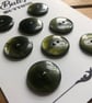 8 x Pearly Green Buttons  - Image 2