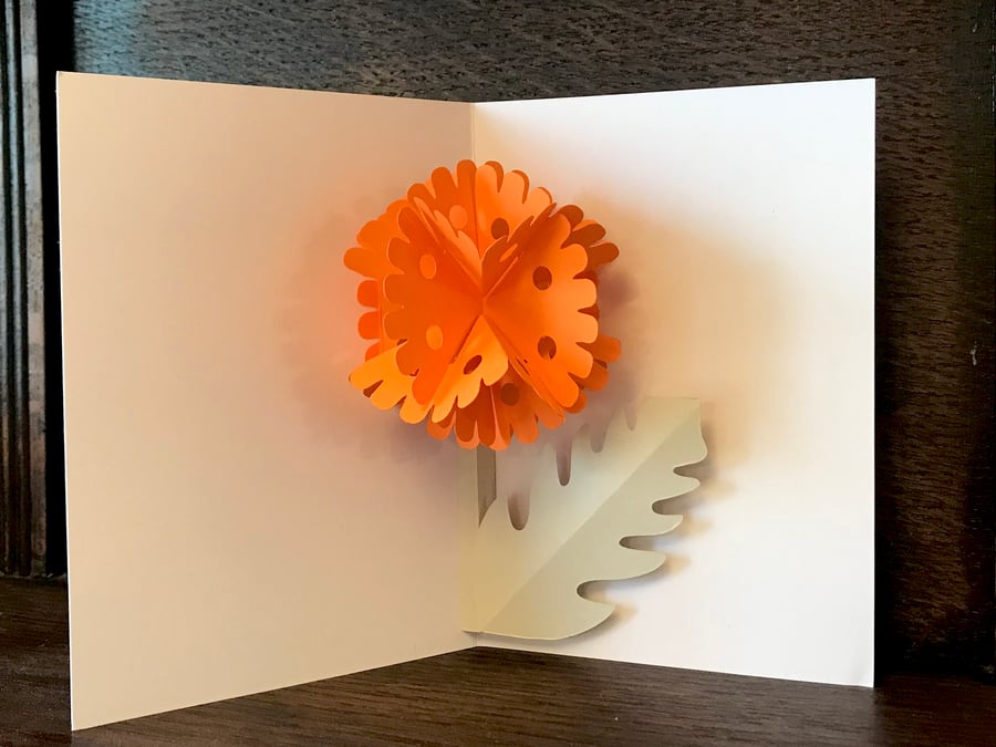Pop-up Flower 3D greetings card