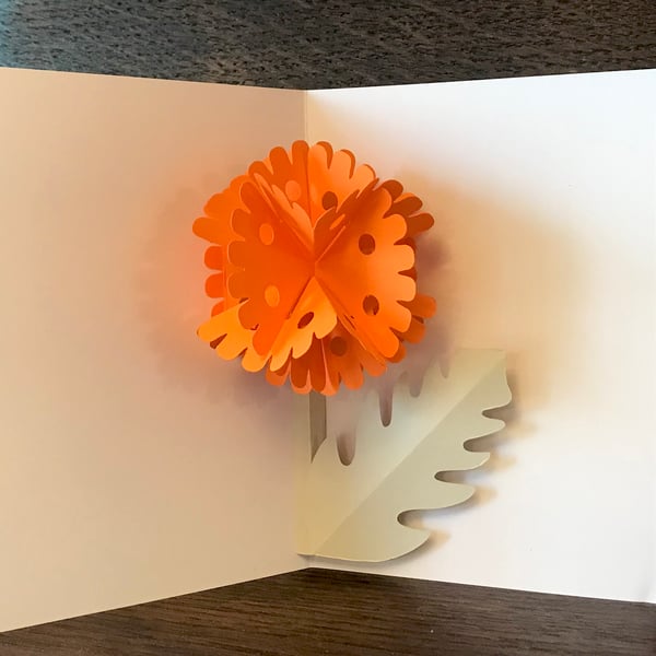Pop-up Flower 3D greetings card