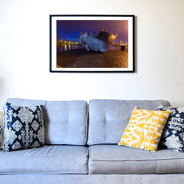 Merchant seafarers war memorial print, Cardiff Bay Wales 1