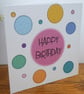 C6496   Happy Birthday Card, Hammered Card,  - Image 2