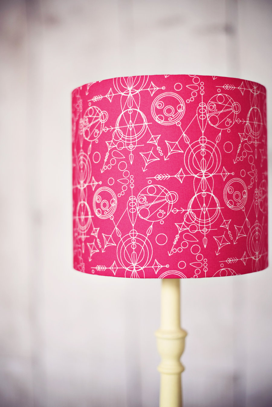 HALF PRICE SALE, 20cm Hot pink lamp, geometric lampshade, pink lampshade,