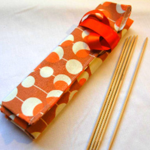 Knitting  DPN  Roll-Orange Circle